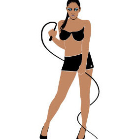 Girl With A Whip Image - Kostenloses vector #216041