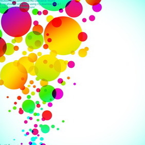 Colorful Bubbly Background - vector gratuit #216351 