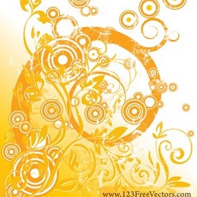 Swirl Floral Design Vector - бесплатный vector #216801
