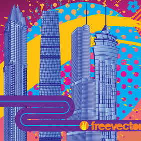 City Fireworks - Free vector #217071