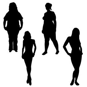 Girl Silhouettes - Free vector #218851