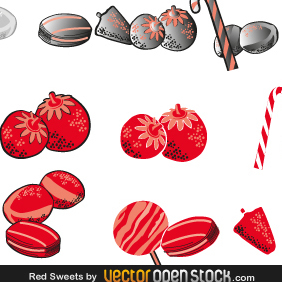 Red Sweets - Free vector #219311