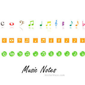 Music Notes - Free vector #220011