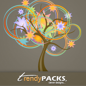 Abstract Tree Vector - Free vector #220801