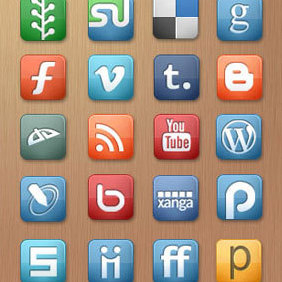 Free Elegant Social Media Icons Set - vector #221111 gratis