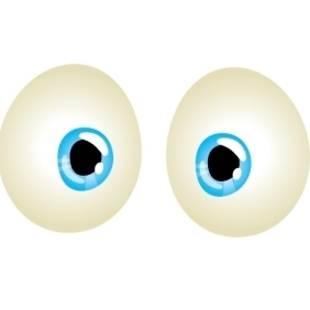 Funny Cartoonish Eyes - vector gratuit #221741 