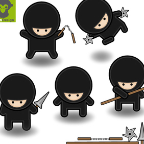 Ninjas - vector gratuit #222111 