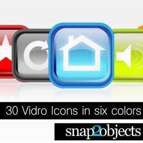 30 Free Vidro Icon Vector Pack In Six Colors - vector #223241 gratis