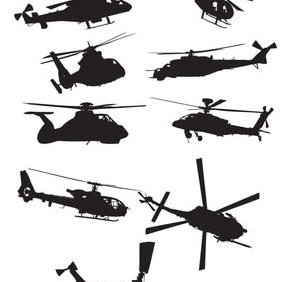 Helicopter Vector Pack - Free vector #223551