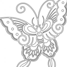 Butterfly Stencil - vector gratuit #223571 