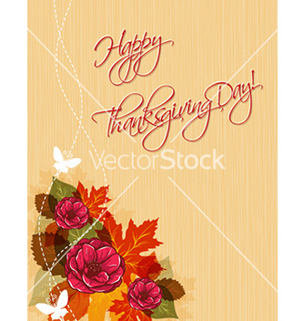 Free happy thanksgiving day with flowers vector - vector gratuit #223641 