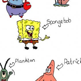 Spongebob Squarepants And Friends - vector gratuit #223691 