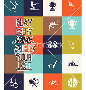 Free with sport elements vector - Free vector #224001