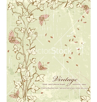 Free grunge floral background vector - Free vector #224721