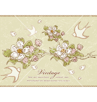 Free grunge floral background vector - Free vector #224781