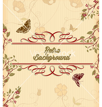Free retro floral background vector - Free vector #224951