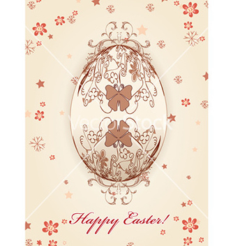 Free egg with floral vector - vector #225461 gratis