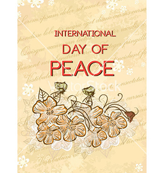 Free international day of peace with doodle flowers vector - Kostenloses vector #225481
