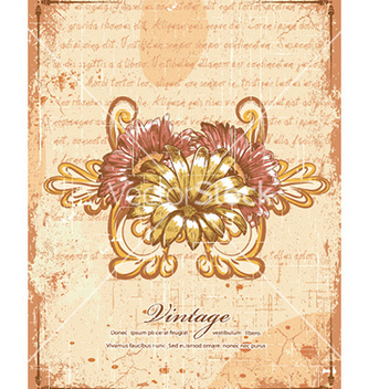 Free floral with grunge vector - Free vector #225751