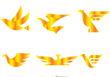 Vector Golden Bird Logos - vector gratuit #272461 