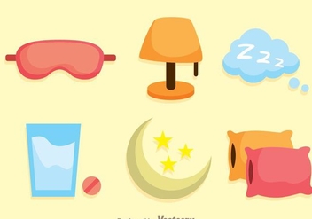Sleep Flat Icons - vector gratuit #272831 