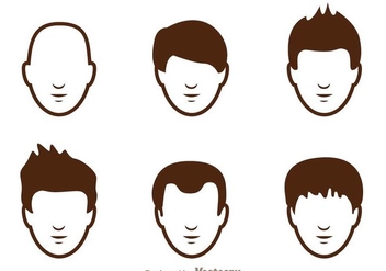 Hair Style Man Icons - vector gratuit #273411 