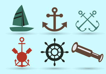 Nautical symbols - vector gratuit #274021 