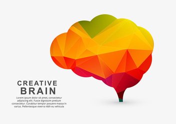 Colorful creative brain - Free vector #274081