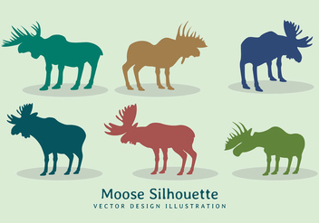 Vector moose silhouette design - vector gratuit #274411 
