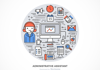 Free Administrative Assistant Vector Design - vector gratuit #275211 