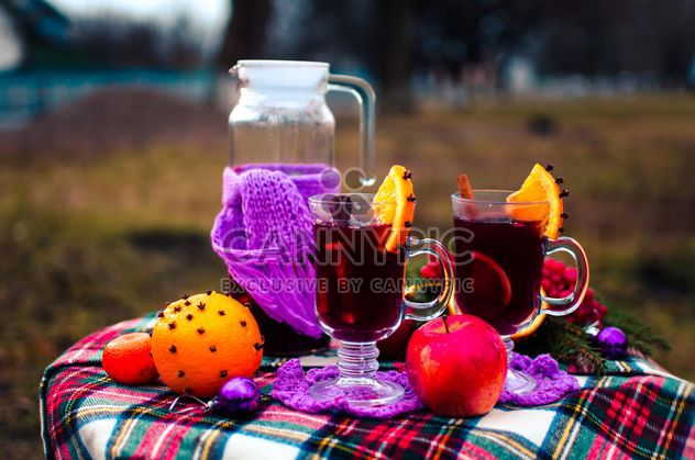 Glasses of hot mulled wine - image gratuit #297511 