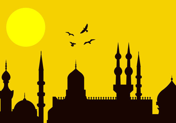 Eid al-Fitr City Silhouette - Free vector #297791