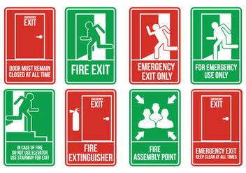 Emergency Exit Vectors - vector gratuit #302141 