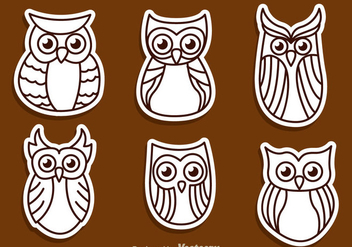 Owl Outline Vectors - vector #302991 gratis