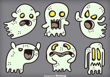 Cartoon ghosts - vector gratuit #303141 