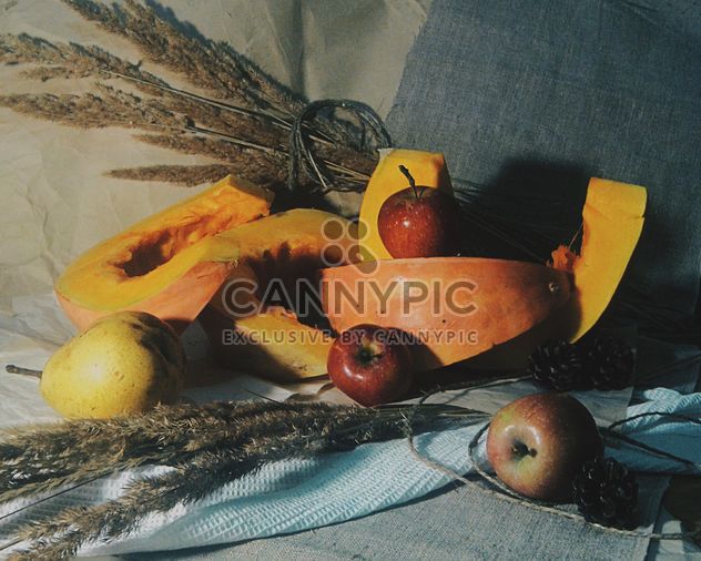 Pumpkin pieces with pear and apples - Free image #303361