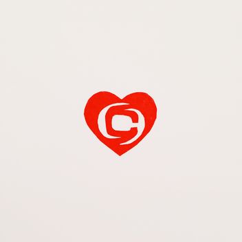 paper heart with clashot logo - image gratuit #304111 
