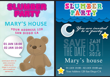 Slumber Party Card Vectors - vector #304411 gratis