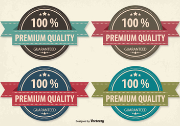 Retro Style Premium Quality Badge Set - vector #305061 gratis