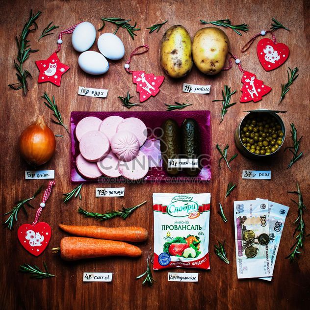 Ingredients for Russian traditional New year salad - image gratuit #305401 