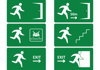 Emergency Exit Sign - Free vector #317521