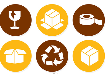 Packaging Circle Icons - Free vector #317621