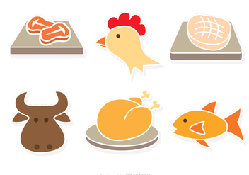 Kind Of Meat Vector - Free vector #317631