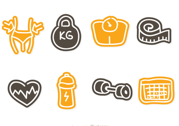Diet Doddle Icons - Free vector #317661