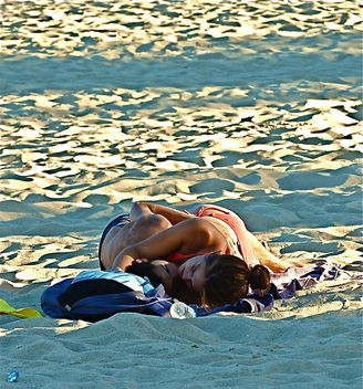 Love on a Beach at the sunset - Free image #318501