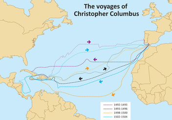 Voyages Of Columbus Vector - vector gratuit #326591 