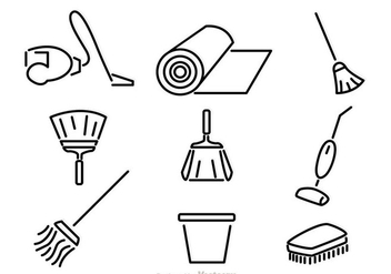 Home Cleaning Vector Icons - vector gratuit #326821 