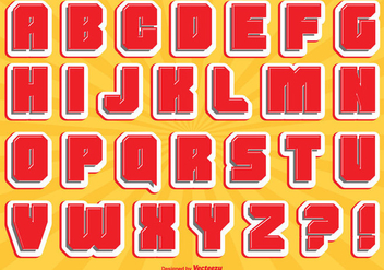 Comic Style Alphabet Set - vector gratuit #327011 