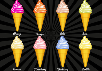 Free Snow Cones Flavors Vector - бесплатный vector #328731
