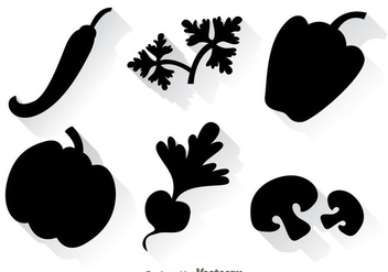 Vegetable Black Icons - Kostenloses vector #329801